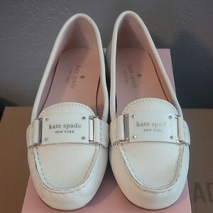 Kate Spade Cream Leather Loafers
